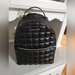 NWT Michael Kors Black Quilted Backpack